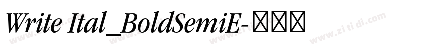 Write Ital_BoldSemiE字体转换